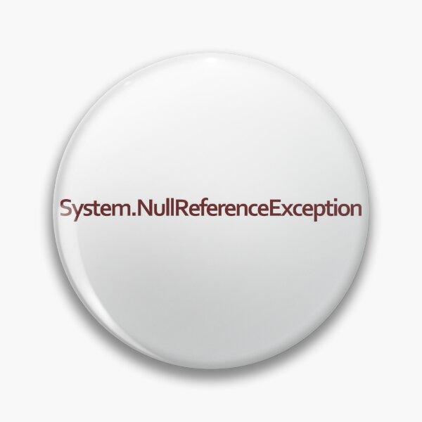 Item preview, programming meme c# null reference exception sticker designed and sold by developerfriday.