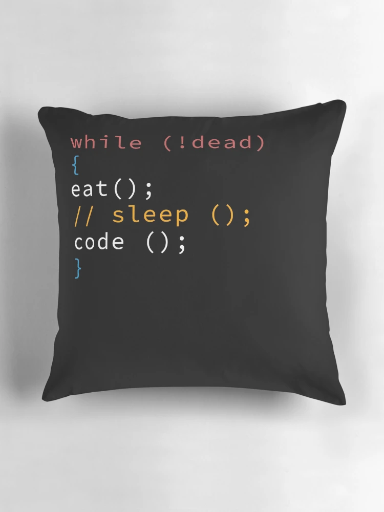 Thumbnail 3 of 4, Pillow, Computer Science Python Programmer Eat Code Sleep designed and sold by Toranai.