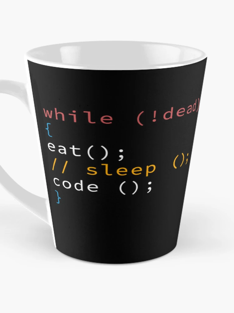 Thumbnail 3 von 4, Kaffeebecher, Informatik-Python-Programmierer Eat Code Sleep designt und verkauft von Toranai.
