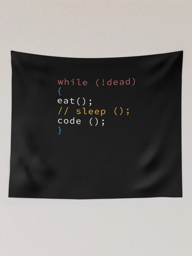 Thumbnail 2 of 3, Tapestry, Computer Science Python Programmer Eat Code Sleep designed and sold by Toranai.