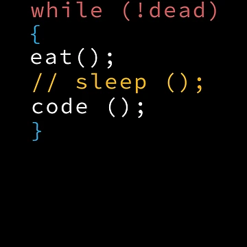 Artwork thumbnail, Computer Science Python Programmer Eat Code Sleep by Toranai