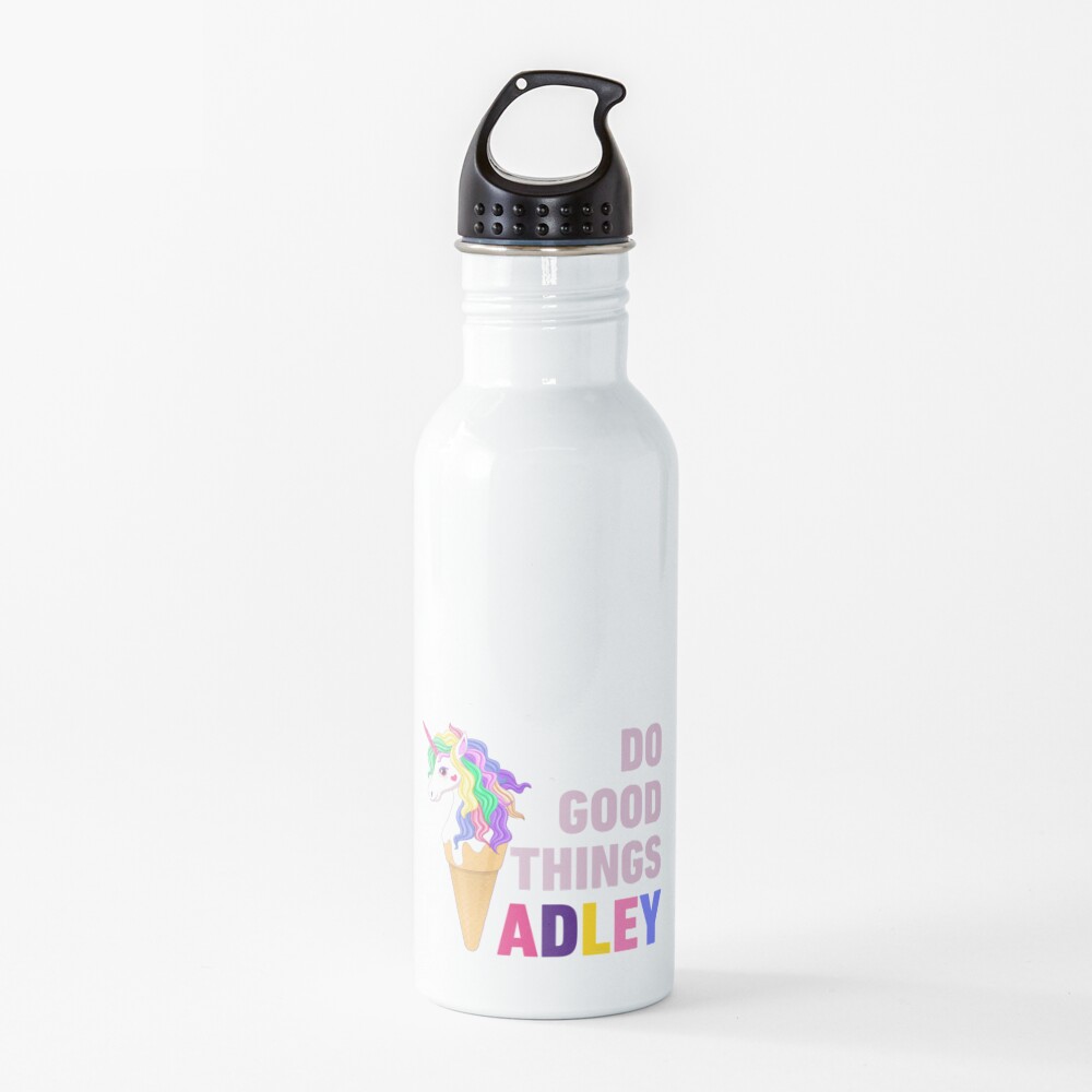 "A For Adley Do Good Things Adley " Water Bottle for Sale by Dinudi