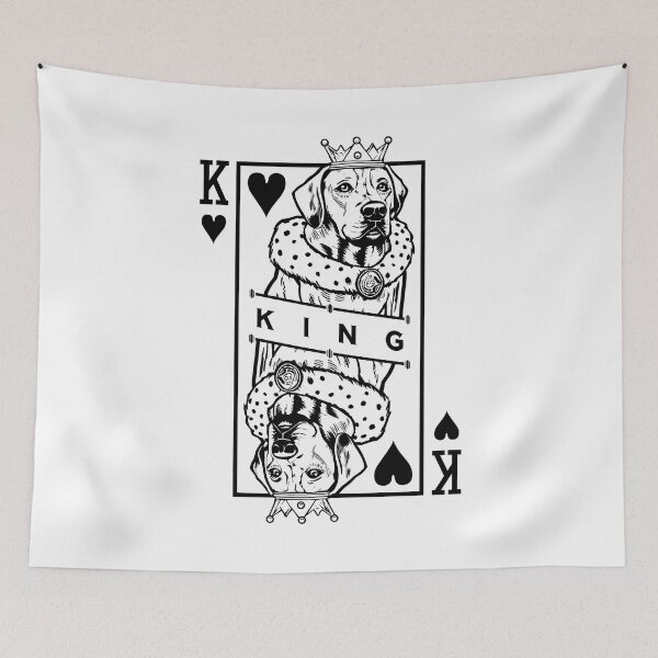 Item preview, Rhodesian Ridgeback King Of Hearts Dog Playing Card Pop Art designed and sold by GrandeDuc.