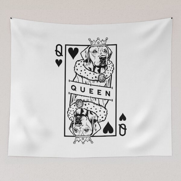 Item preview, Rhodesian Ridgeback Queen Of Hearts Dog Playing Card Pop Art designed and sold by GrandeDuc.