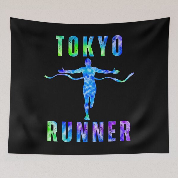 Item preview, Tokyo Runner | Blue Tie Dye | Gift for Runner | After Run Shirt | Gift for Marathon Runner designed and sold by NineSevenFour.