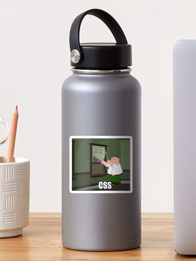 Thumbnail 1 of 3, Sticker, programming css meme sticker designed and sold by developerfriday.