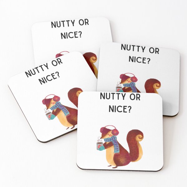 Item preview, Nutty or Nice - Squirrel Christmas designed and sold by Kristin Orsi.