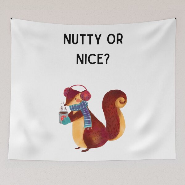 Item preview, Nutty or Nice - Squirrel Christmas designed and sold by Kristin Orsi.
