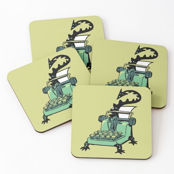 Item preview, type writer machine  for a dragon writer with a dragon's tail sticking out of it designed and sold by duxpavlic.