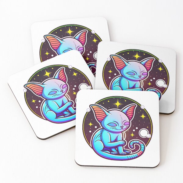 Aperçu de l'œuvre Chat extraterrestre caressant créée et vendue par ArtByMouad.
