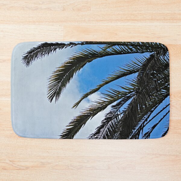 Item preview, Palm Tree Leaves Detail Windy Day Blue designed and sold by worldways.