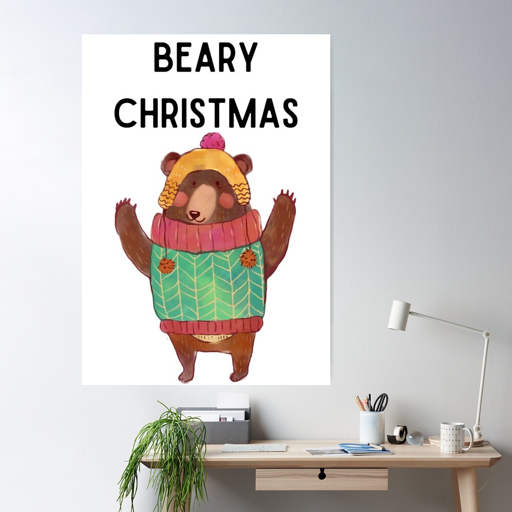 Jungle Bells - Monkey Christmas pun Poster for Sale by Kristin Orsi