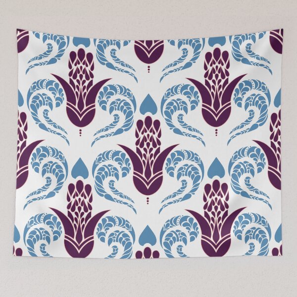 Item preview, Hamsa and Waves Seamless Pattern designed and sold by Anakathrin.