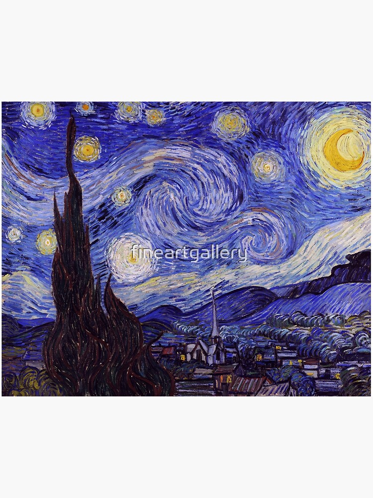Vincent van Gogh Irises Impressionist Vintage Flower Floral Vase Canvas 10x8