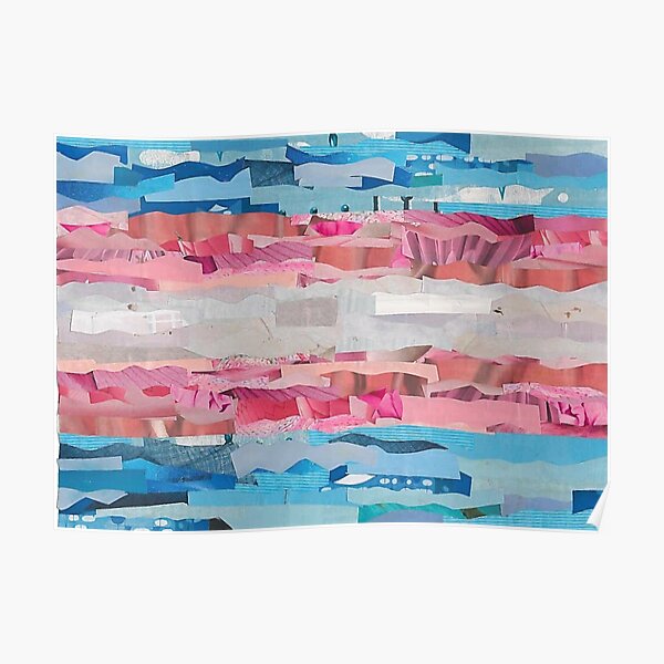 Trans Pride Flag Collage Poster