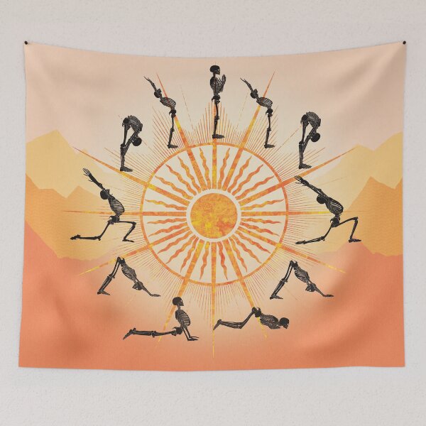 Item preview, Sun Salutation Skeletons designed and sold by Rebalien.