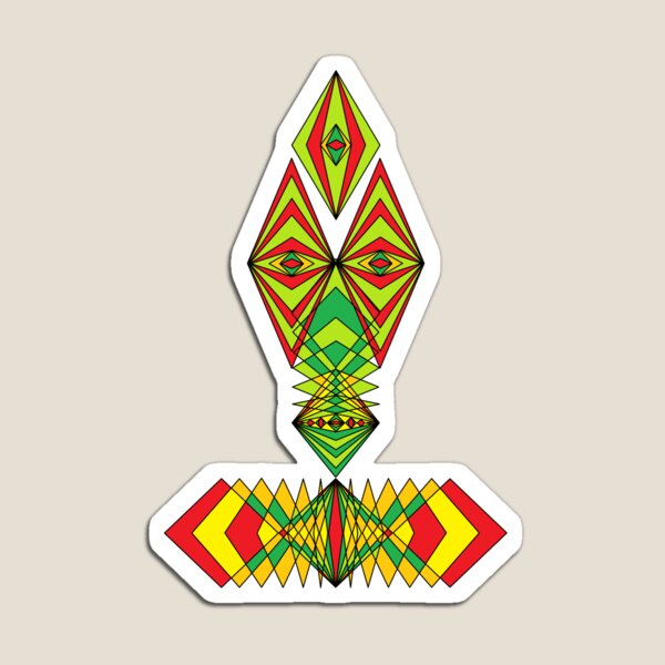 Item preview, Abstract geometric face with three eyes designed and sold by MaLe87creative.