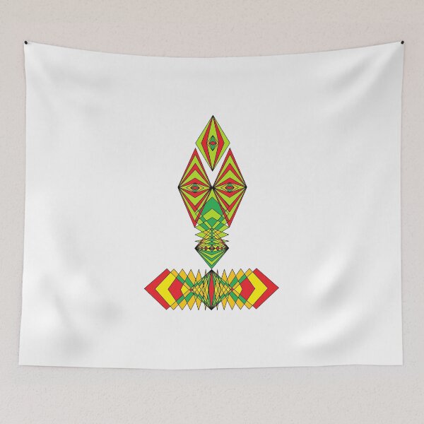 Item preview, Abstract geometric face with three eyes designed and sold by MaLe87creative.