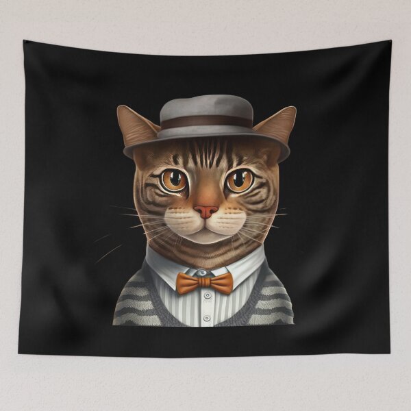 Item preview, Cat dressed smart designed and sold by AnimalArtPhotos.