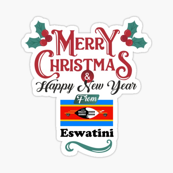 "Merry Christmas from Eswatini" Sticker for Sale by frexxx | Redbubble