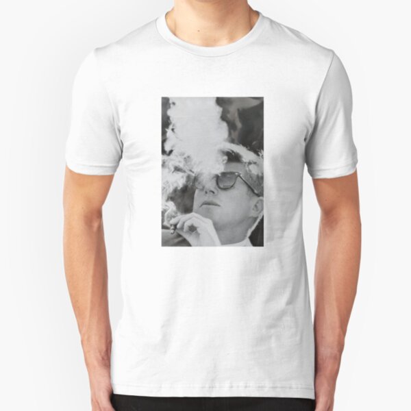 JFK Smoking with Shades John F. Kennedy President T-Shirt Slim Fit T-Shirt