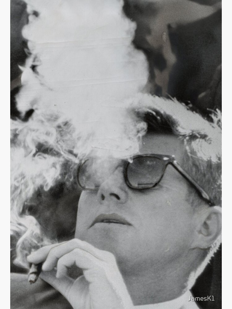 JFK Smoking with Shades John F. Kennedy President T-Shirt by JamesK1