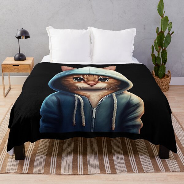 Item preview, Cat wearing hoodie designed and sold by AnimalArtPhotos.