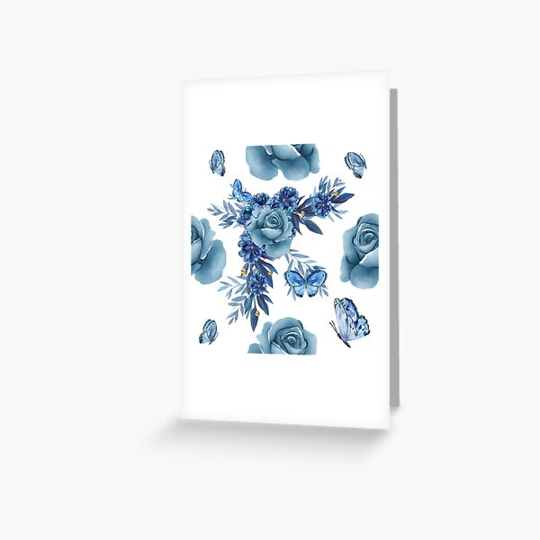 Item preview, Blue Rose and Butterflies  designed and sold by aftermath1.