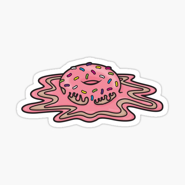 Melting Donut Sticker
