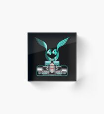 Lewis Hamilton on his car Acrylic Block