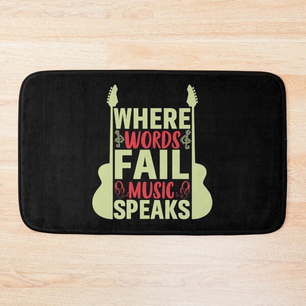 Item preview, Where Words Fail Music Speaks Guitar Racerback Tank Top designed and sold by raynesjestero.