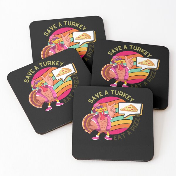 Item preview, Save A Turkey Eat A Pizza Thanksgiving Vegan Kids Men Women designed and sold by YoungESC.