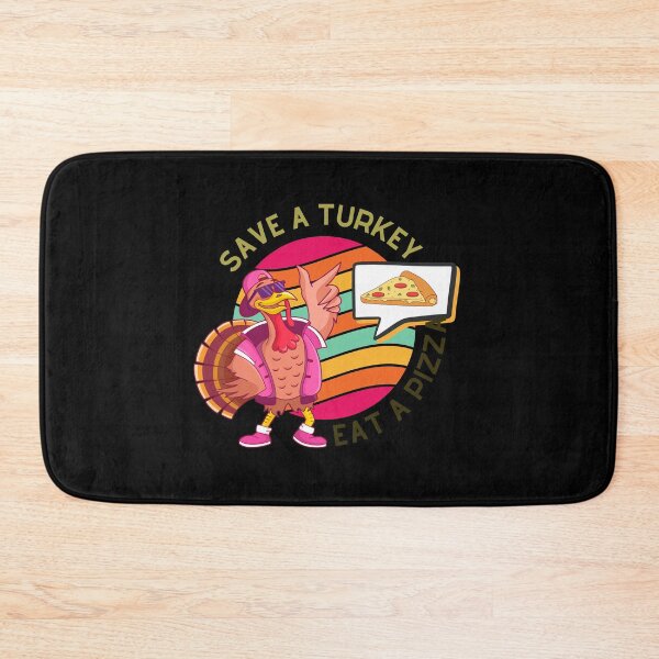 Item preview, Save A Turkey Eat A Pizza Thanksgiving Vegan Kids Men Women designed and sold by YoungESC.