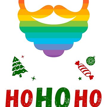 Artwork thumbnail, Happy Christmas, Ho, Ho, Ho! Design | LGBTQ+ Pride, Festive & Fun by Iconic Days
