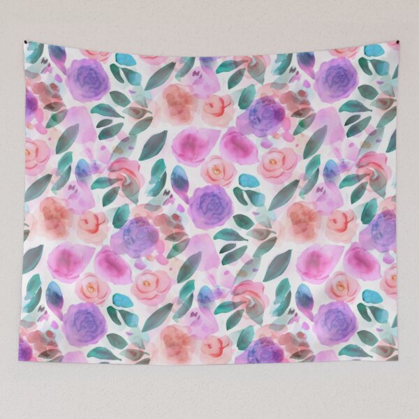 Item preview, Pastel floral abstract pattern designed and sold by Mirarima.