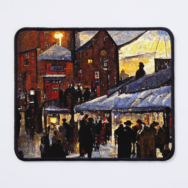 Item preview, CHRISTMAS MARKET IN A NORTHERN ENGLISH TOWN  Midjourney AI Artwork designed and sold by davidjulie.