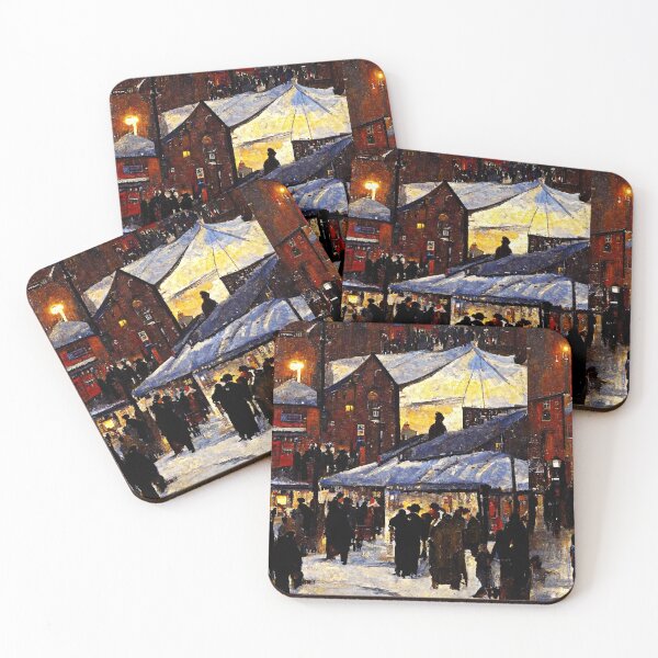 Item preview, CHRISTMAS MARKET IN A NORTHERN ENGLISH TOWN  Midjourney AI Artwork designed and sold by davidjulie.