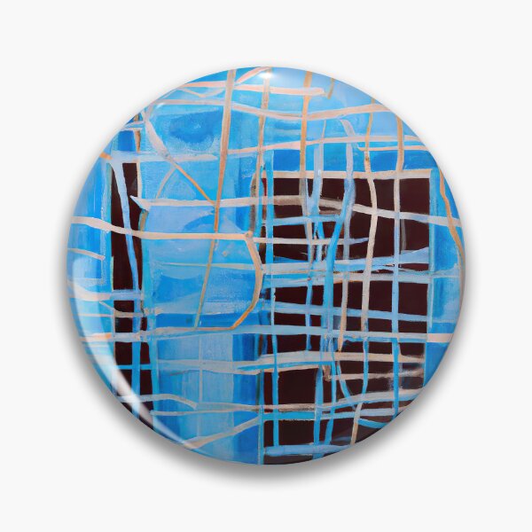 Item preview, Blue Horizontal and Vertical Shaped Geometric Lines Abstract designed and sold by Inomaly Art.