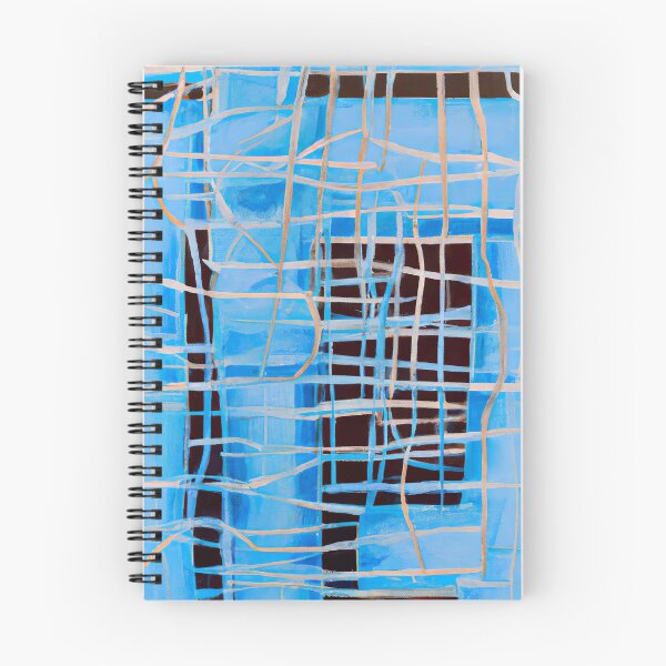 Item preview, Blue Horizontal and Vertical Shaped Geometric Lines Abstract designed and sold by Inomaly Art.