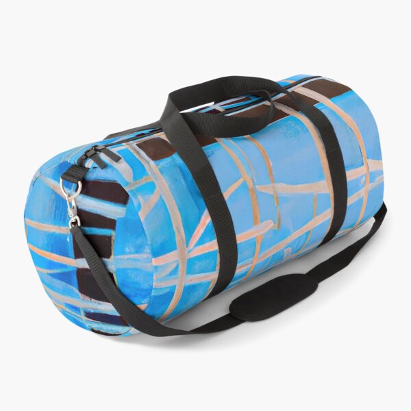 Item preview, Blue Horizontal and Vertical Shaped Geometric Lines Abstract designed and sold by Inomaly Art.