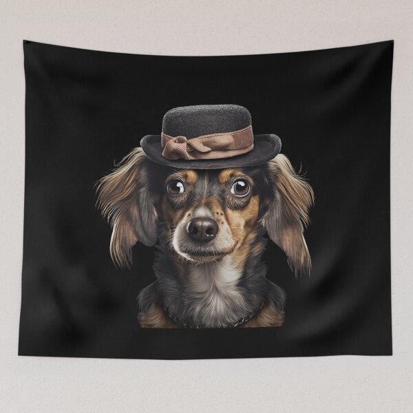 Item preview, Dog in top hat designed and sold by AnimalArtPhotos.