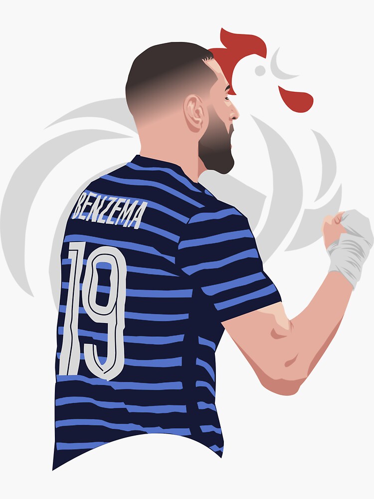 Karim Benzema - France  Sticker for Sale by ART 2P