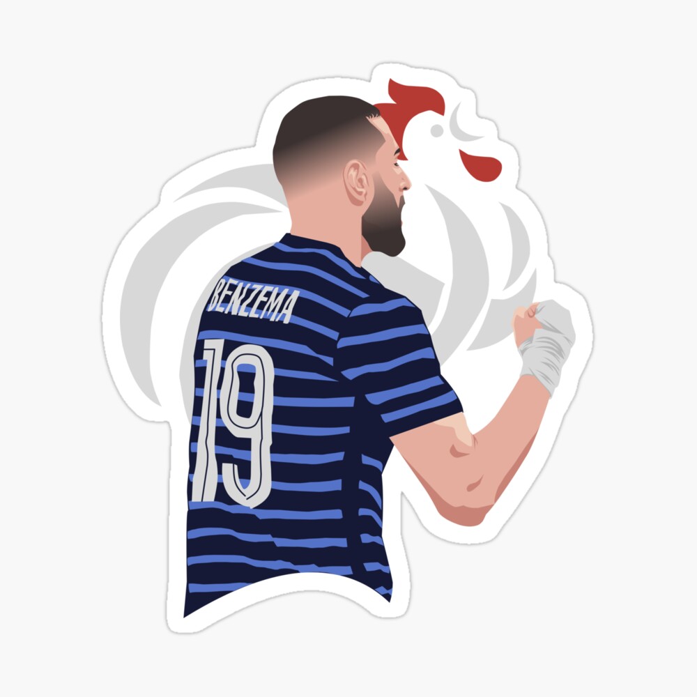 Karim Benzema - France  Sticker for Sale by ART 2P