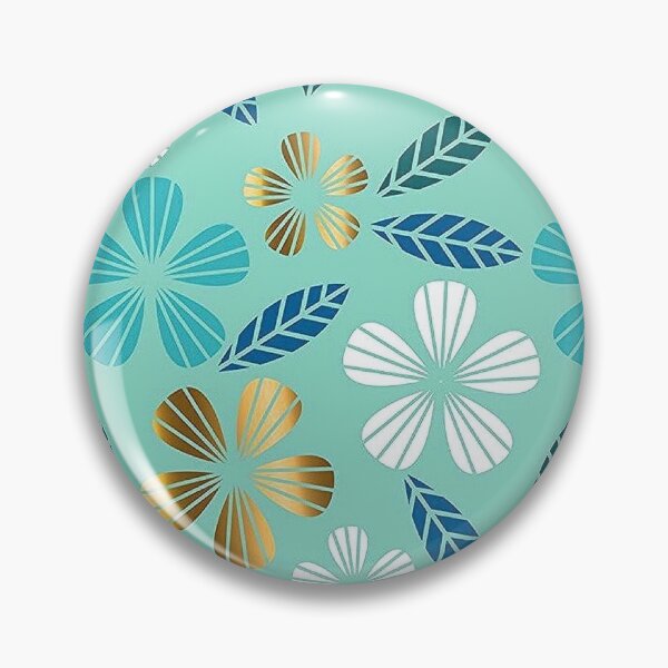 Item preview, Teal and Gold floral  designed and sold by CraftNinja81.