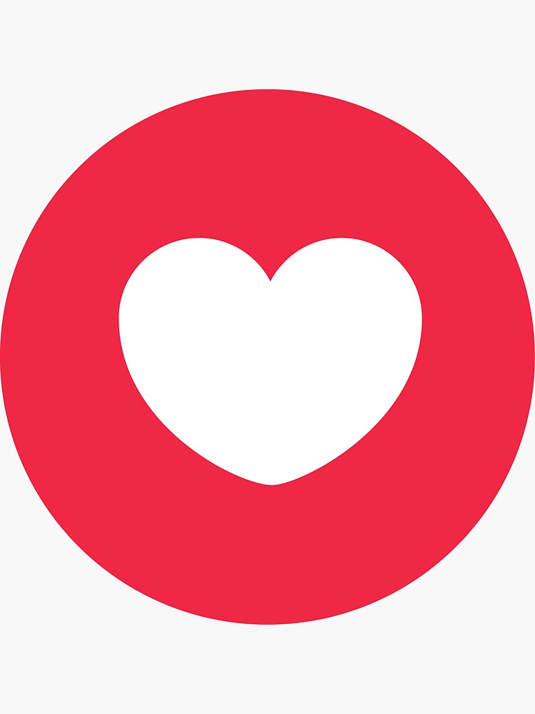 "Red Circle White Heart" Sticker for Sale by rajnagar1107 Redbubble