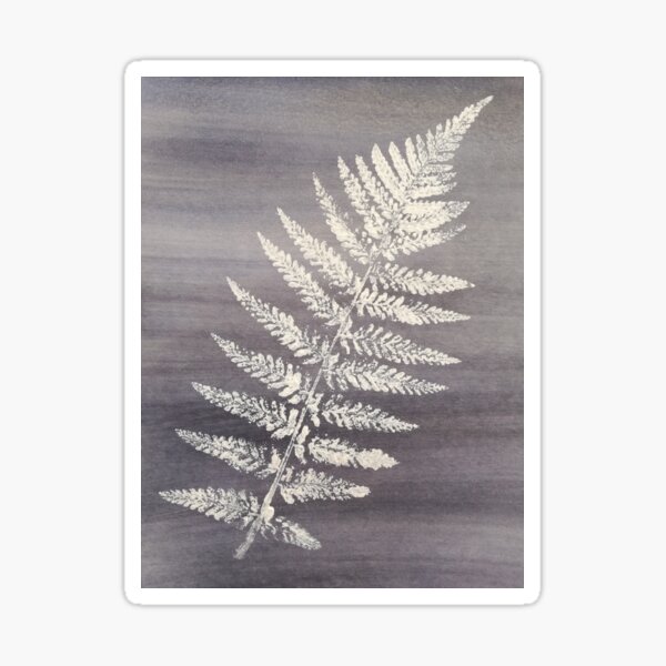Silver fern on silver Sticker