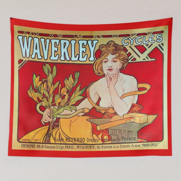 Item preview, Affiche de alfons Mucha Cycles Waverley Paris,waverley cycles mucha,mucha bicycle,alphonse mucha bicycle, alphonse mucha, alphonse maria mucha,  designed and sold by Tamas Das.