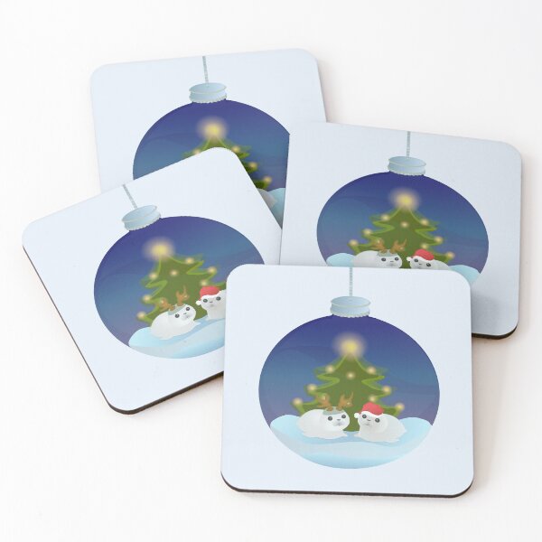 Item preview, christmas bauble cute chubby seal christmas seals designed and sold by MiraNomegusta.