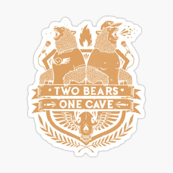 "TWO BEARS ONE CAVE BY JEREMY FISH" Sticker for Sale by WileyWolff