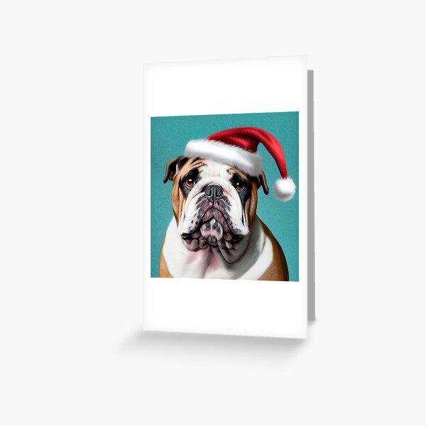 Christmas English Bulldog - Perfect For Animal Lovers Greeting Card